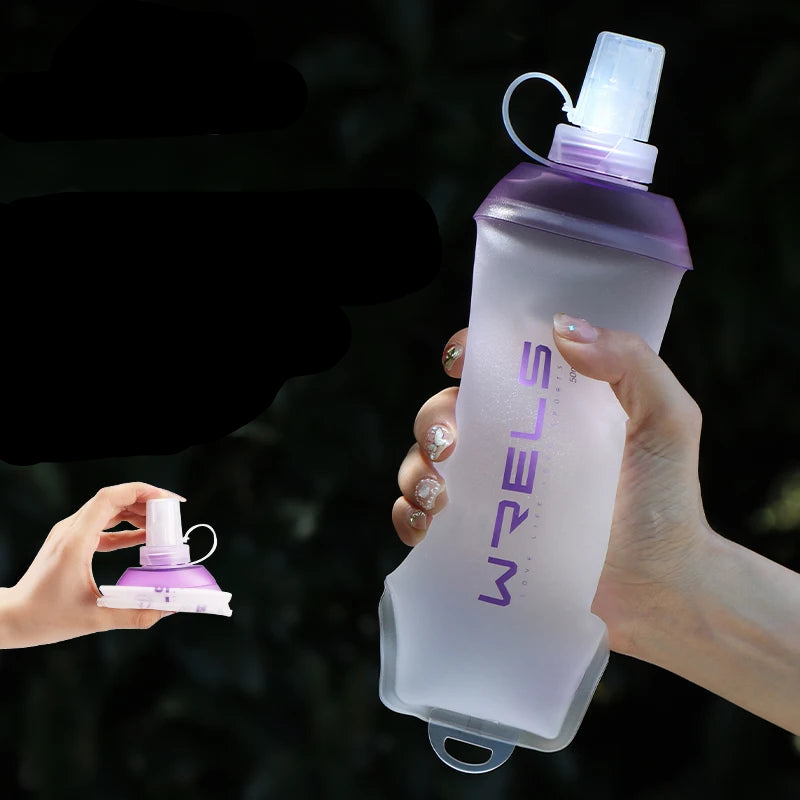 Gourde Pliable Sport - 500 mL - Couleurs : Bleu ou Violet