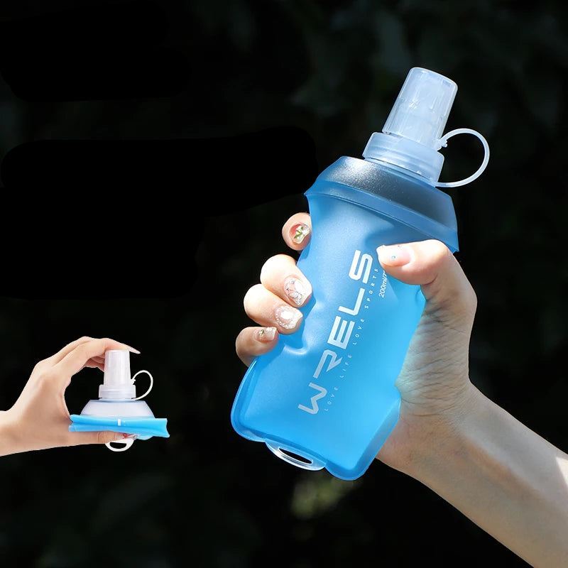 Mini-Gourde Pliable Sport - 200 mL - Couleur : Bleu ou Violet