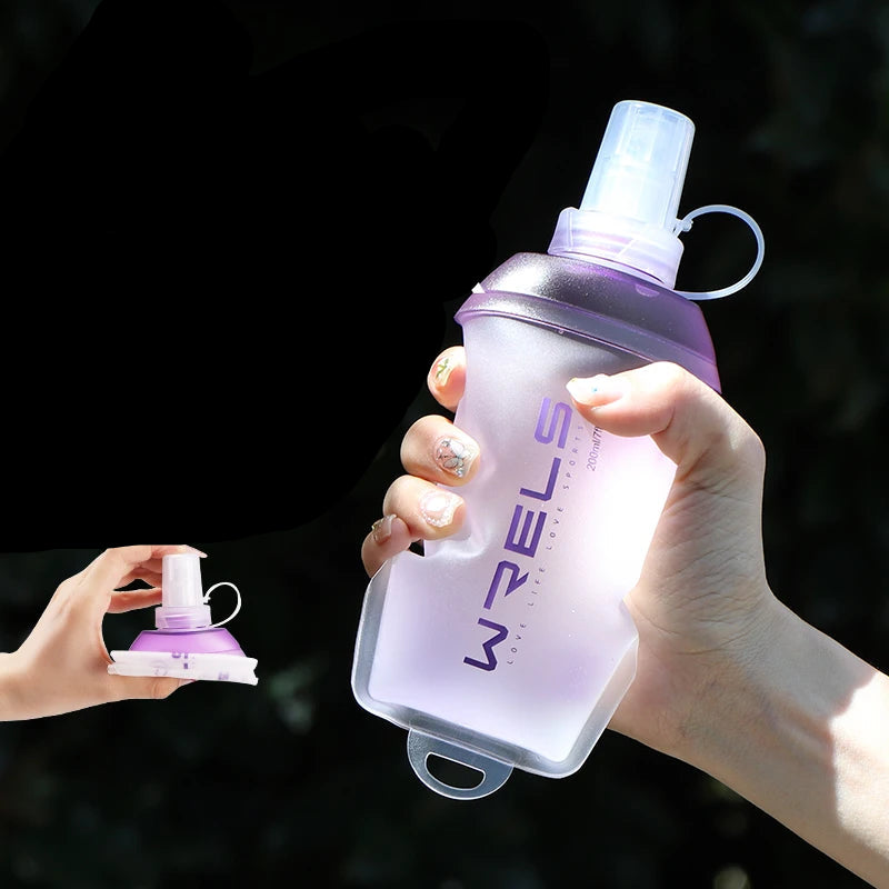 Mini-Gourde Pliable Sport - 200 mL - Couleur : Bleu ou Violet