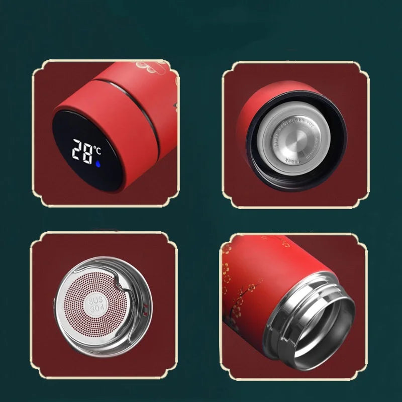 Thermos à Affichage de Température Numérique - Thème : Chine : Guerrière