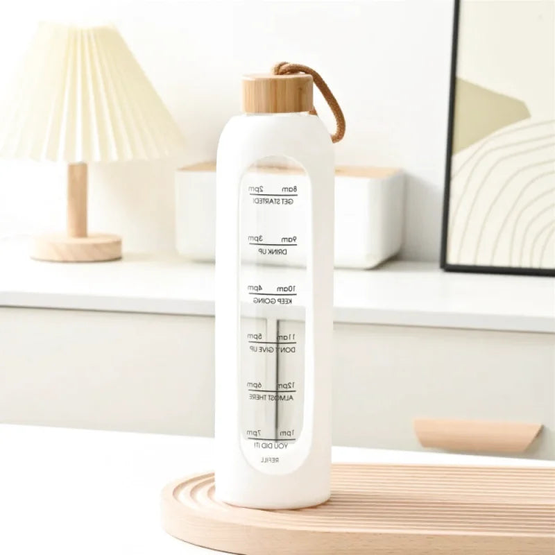 Gourde de Motivation en Bambou 1L