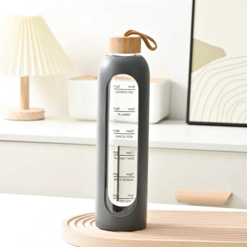 Gourde de Motivation en Bambou 1L