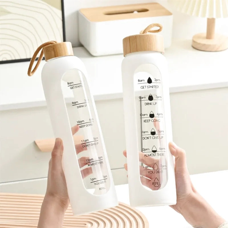 Gourde de Motivation en Bambou 1L
