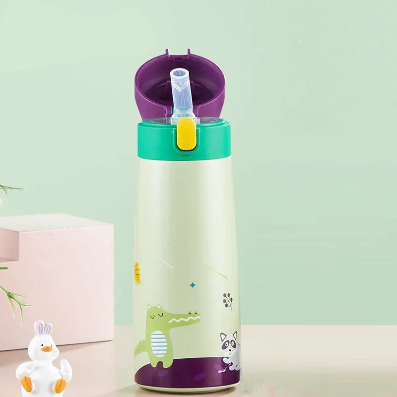 Gourde Enfant Thermos avec paille - 500 mL