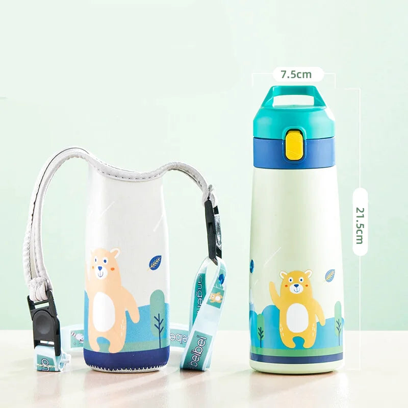Gourde Enfant Thermos avec paille - 500 mL
